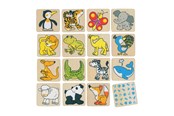 Brettspiele - Goki Wooden Memo Animals - 56700