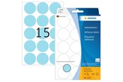 Papier, Fotopapier und Etiketten - HERMA Vielzwecketiketten/Farbpunkte Ø 32 mm, rund, blau, permanent haftend, zur Handbeschriftung - 2273