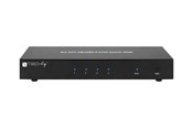 KVM Switches - IC INTRACOM techly 4 Port DisplayPort 1.2 KVM Switch with Hub and audio - IDATA-DP-KVM4
