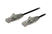 Netzwerk - Kabel - StarTech.com 3m CAT6 Cable - Black Slim CAT6 Patch Cord - Snagless - LSZH - patch cable - 3 m - black - Schwarz - 3m - N6PAT300CMBKS