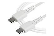 USB Kabel - StarTech.com 2 m / 6.6 ft. USB C Cable - White - Aramid Fiber - USB-C cable - 2 m - RUSB2CC2MW