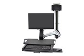 Monitorhalterung - Ergotron SV Combo System with Worksurface & Pan Small CPU Holder - mounting kit (Lift and Pivot) - 45-594-026