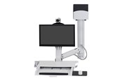 Monitorhalterung - Ergotron SV Combo System with Worksurface & Pan Small CPU Holder - mounting kit (Lift and Pivot) - 45-594-216