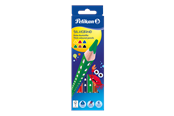Hobby-Zubehör - Pelikan Buntstifte SILVERINO, dreieckig, dick, 6 Farben - 100401595
