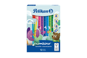 Hobby-Zubehör - Pelikan Buntstifte combino® dreieckig, dick, 12 Farben - 100401660