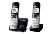 Telefone - Panasonic KX-TG6812 - cordless phone with caller ID + additional handset - KG-TG6812 Black