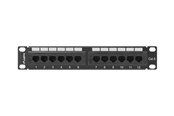 Netzwerkzubehör - Lanberg PPU6-9012-B 12-Port Patch Panel 1U 10" Cat.6 UTP Black - PPU6-9012-B