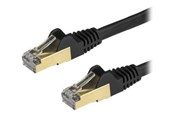 Netzwerk - Kabel - StarTech.com 7.5 m CAT6a Cable - Black - RJ45 Ethernet Cable - Snagless - CAT6a STP Cord - Copper Wire - 10Gb - patch cable - 7.5 m - black - Schwarz - 7.5m - 6ASPAT750CMBK