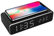 Einrichtung - Gembird Digital alarm clock with Qi wireless charging function - Black - DAC-WPC-01