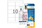 Papier, Fotopapier und Etiketten - HERMA Folienetiketten, transparent, glasklar, A4, 96 x 50,8 mm, wetterfest, permanent - 8018