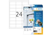 Papier, Fotopapier und Etiketten - HERMA Wetterfeste Folien-Etiketten A4, 66,0 x 33,8 mm, weiß, wiederablösbar - 4573