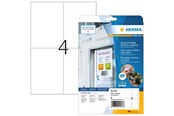 Papier, Fotopapier und Etiketten - HERMA Wetterfeste Folien-Etiketten A4, 105 x 148 mm, weiß, wiederablösbar - 4576