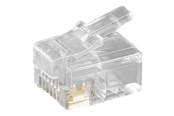 Netzwerk - Kabel - Pro RJ12 Modular Plug for Flat Cables 6-Pin (10pcs) - Transparent - 4040849502514