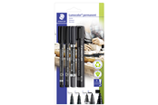 Utensilien zum Schreiben und Zeichnen - Staedtler Marker Set Lumocolor 4St - 60 BK