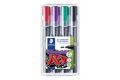 Utensilien zum Schreiben und Zeichnen - Staedtler Marker Lumocolor perm 4St Box - 352 WP4