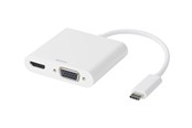 Dockingstationen - Deltaco USB-C docking station HDMI/VGA/USB-C 100 - USBC-HDMI16