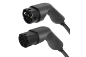 Aufladen von Elektroautos - Deltaco e-Charge EV-3203 Ladekabel für Elektroautos, Typ 2 zu Typ 2, 3 Phasen, 32 A, 22 kW, 3m, schwarz - EV-3203