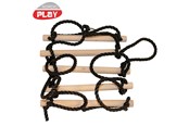 Spiele im Freien - Nordic Play rope ladder 5-step with black rope - 805-461