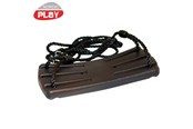 Spiele im Freien - Nordic Play swing seat black with black rope - 805-462
