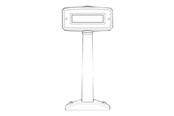 Systemzubehör - Zebra MP6000 ACCESSORY POLE DISPLAY MNTR - MX201-SI00WW