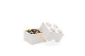 Kinderzimmer - LEGO Aufbewahrungsstein, 4 Noppen, weiß - 40031735