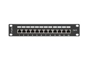 Netzwerkzubehör - Lanberg PPF6-9012-B Patch Panel 12-Port 1U 10" Cat6 FTP Shielded Black - PPF6-9012-B