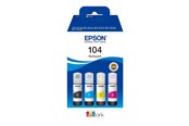 Druckerzubehör - Tinte & Toner - Epson EcoTank 104 - 4-Pack (Yellow Cyan Magenta Black) Ink - C13T00P640