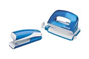 Locher und Tacker - Leitz NeXXt WOW Set Mini-Heftgerät und -Locher Blau - 55612036