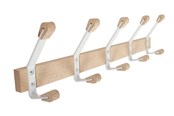Halterungen & Scharniere  - Home>it Beechwood coat rack – 5 hooks – white - 12700