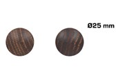 Einrichtung - Home>it Wooden knob Ø25 mm – smoked oak – 2 pcs. - 12823