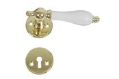 Halterungen & Scharniere - Home>it Brass door handle – white grip - 13352