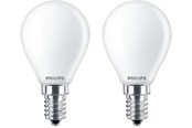LED-Birnen - Philips LED-Lampe Classic Mini-ball 2.2W/827 (25W) Frosted 2-pack E14 - 929001345470