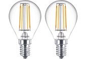 LED-Birnen - Philips LED-Lampe Classic Mini-ball 4.3W/827 (40W) Clear 2-pack E14 - 929001890467