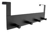 Halterungen & Scharniere  - Home>it Coat rack for door - 4 pegs - Matt black - 13570
