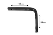 Halterungen & Scharniere  - Home>it Shelf bracket F profile 125 x 150mm - black - 16225