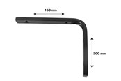 Halterungen & Scharniere  - Home>it Shelf bracket F profile 150 x 200mm - black - 16245