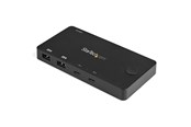 KVM Switches - StarTech.com 2 Port USB C KVM Switch - 4K 60Hz HDMI - Compact UHD Desktop KVM Switch w/USB Type C Cables - Bus Powered MacBook ThinkPad - KVM / audio switch - 2 ports - SV211HDUC