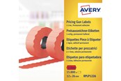 Papier, Fotopapier und Etiketten - Avery Label on roll for 1 line up to 8 digits permanent red - RPLP1226