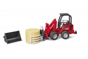 Spielzeugauto - Bruder  Schäffer Compact loader 2630 with bale gripper and 1 bale toy - 02192