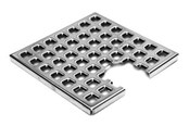 Entwässerungsprodukte - SSI-METALINDUSTI ApS Hf grating 136 x 136 mm with cut-out - 1118