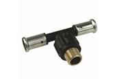 Alu pex Systeme - Henco press tee male iron centre 63 x 2 x 63 mm - 14PK-631063-N