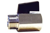 Armaturen - Pettinaroli Male/female mini ball valve with black nylon lever 1/2 - ET-405-004X12