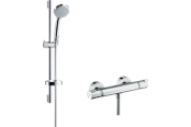 Mischbatterien und Armaturen - Hansgrohe ecostat comfort combi set 0.65 m with croma 100 va - 27034000