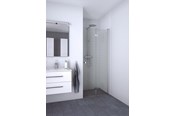 Duschabtrennungen, Duschkabinen und Zubehör - Dansani match bifold hinged door 67-69 cm satin/clear - B71-01