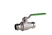 Armaturen - Pettinaroli Heavyduty fullway ball valve with press fittings ends green - P100-028