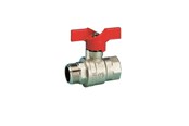 Armaturen - Pettinaroli F x m "new compact" fullway ball valve red butterfly hand - 52CE/1-004