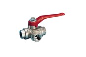 Armaturen - Pettinaroli Three way fullway ball valve "l" port ball 1/2 - 240NL-004