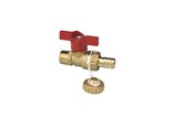 Armaturen - Pettinaroli Hose union ball valve with cap base ø1/2"m x 3/4"m tail - 244SC-145