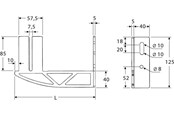 Heizkörper und Ventile - Hudevad (RIOpanel) Wall support 205/150 mm for LK - 30204020