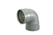 Entwässerungsprodukte - Wavin Wafix plus pp bend 88.5° x 32 mm grey - 1453306